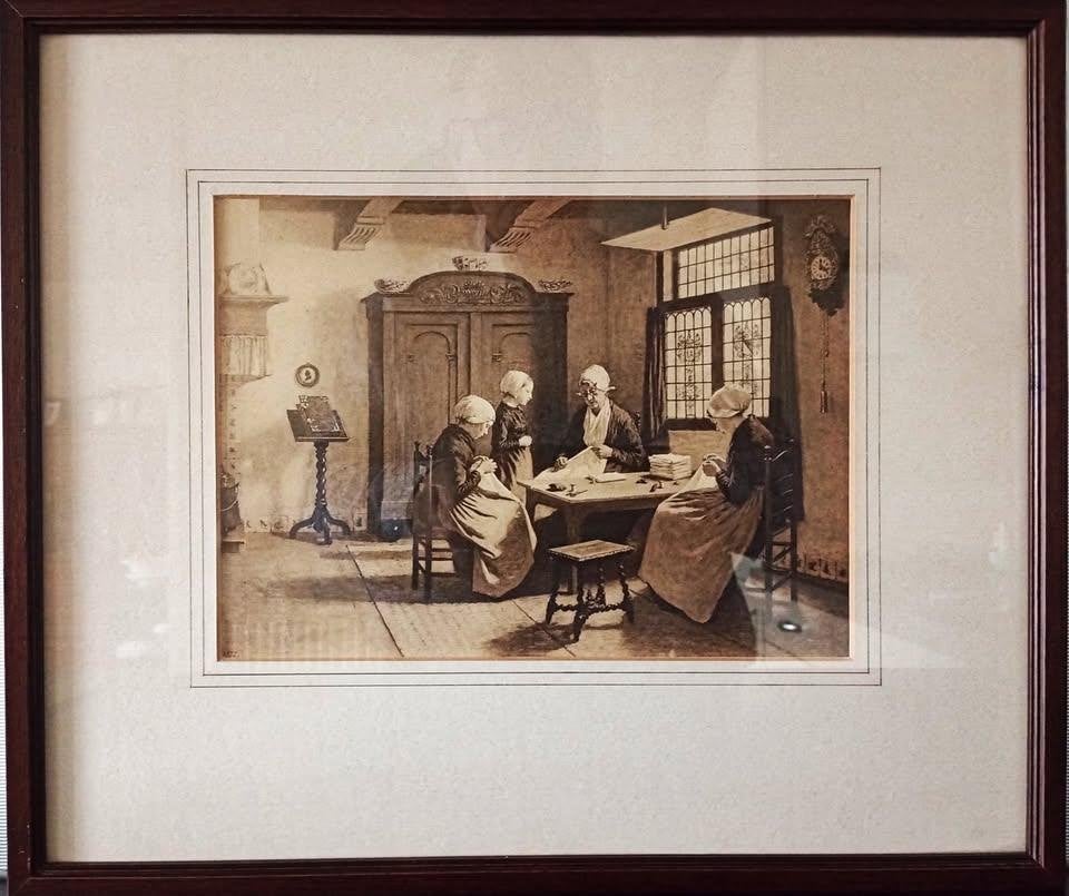KATWIJK INGELIJSTE PRENT VAN DAVID ADOLPH CONSTANZ ARTZ., Ophalen of Verzenden, Zo goed als nieuw, Gebouw, Voor 1940