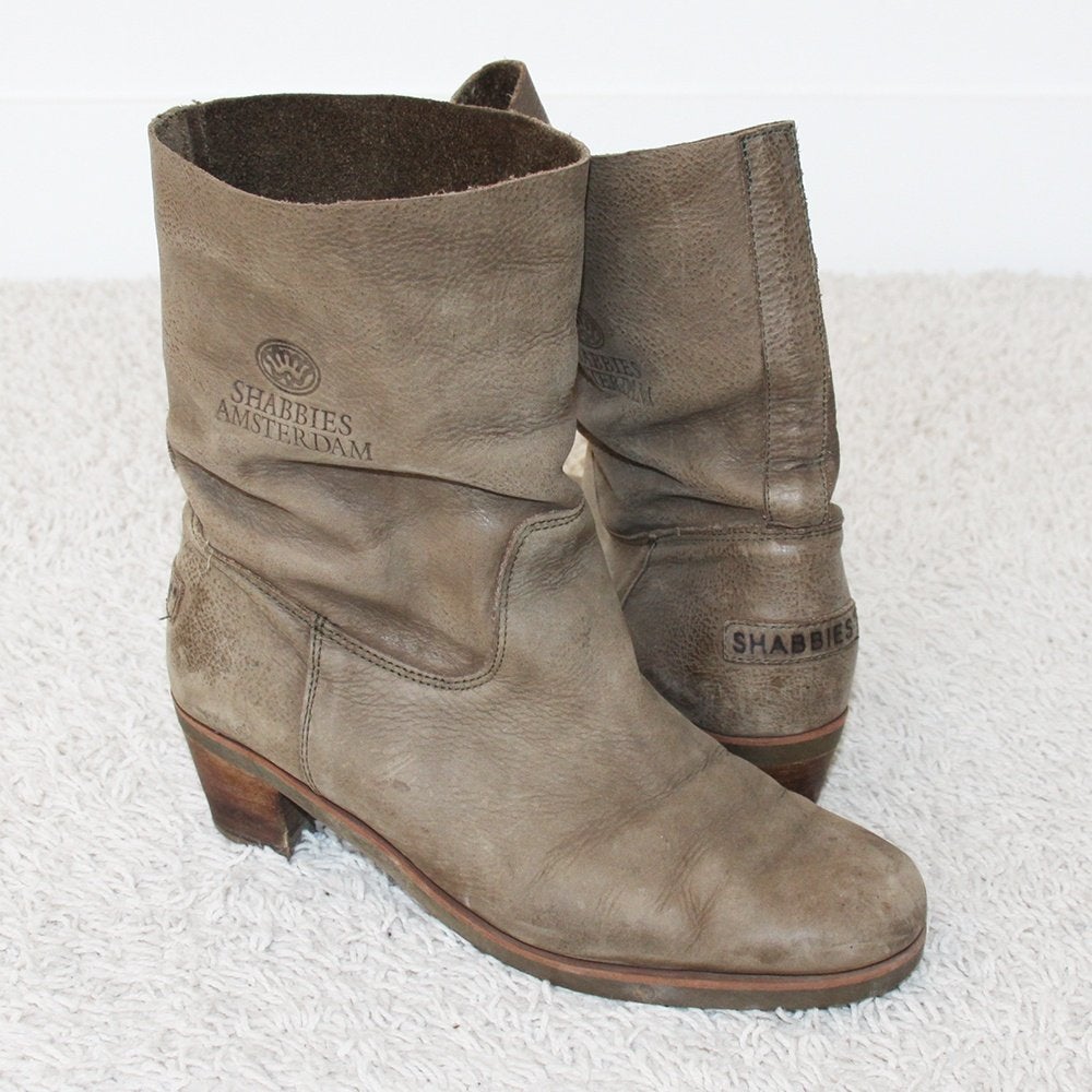 Mooie Leren Shabbies Amsterdam Laarsjes s19 (Maat 41) € 65,-, Kleding | Dames, Lage of Enkellaarzen, Ophalen of Verzenden, Zo goed als nieuw