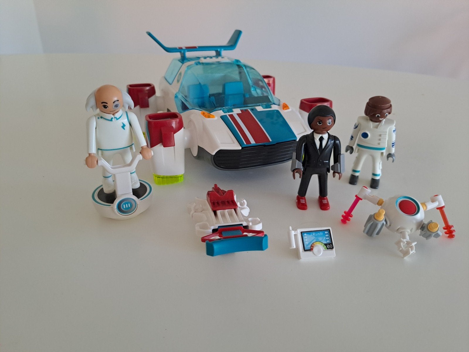 Playmobil 9255 Agent P. met drone en vliegende auto, Complete set, Voertuig, Ophalen of Verzenden, Zo goed als nieuw