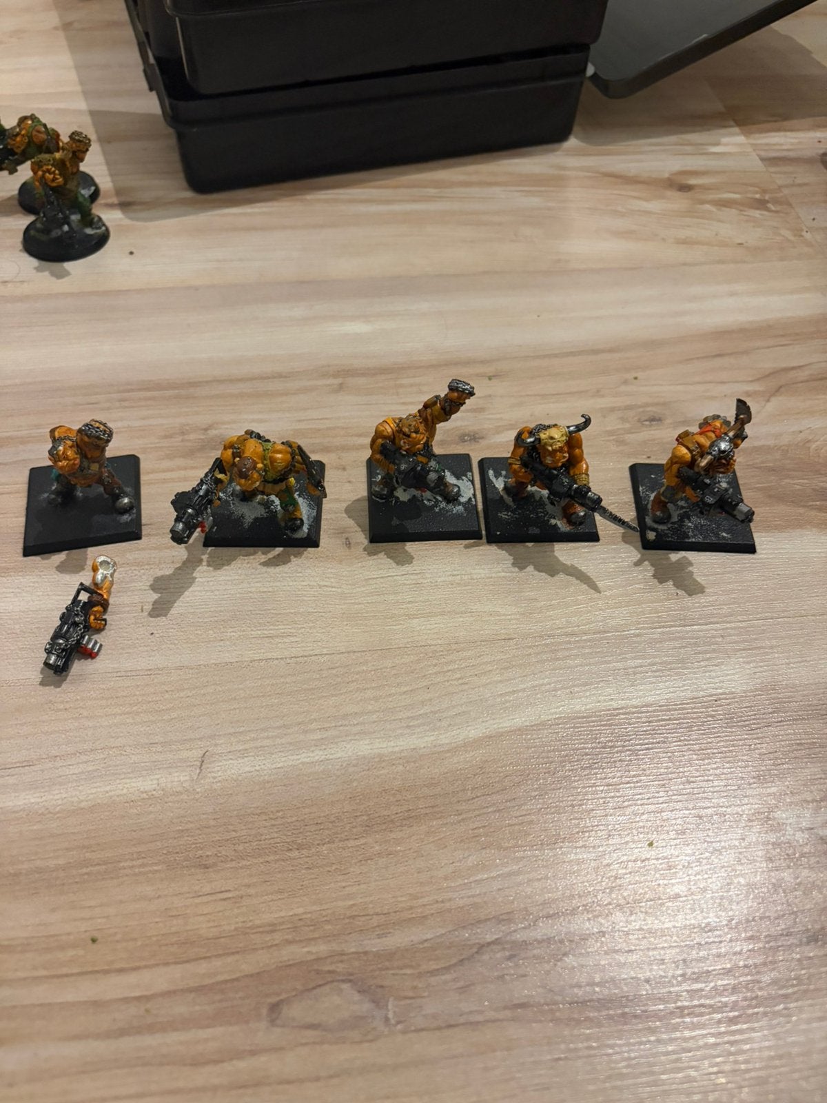 Warhammer 40k astra militarum 5 oude metalen ogryns #2, Figuurtje(s), Ophalen of Verzenden, Geverfd, Warhammer 40000