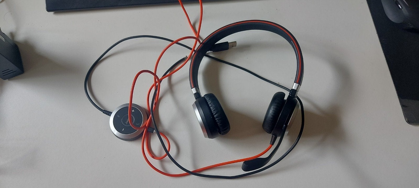 Jabra Evolve 40 MS Stereo Headset - Bedraad, On-ear, Ophalen of Verzenden, Zo goed als nieuw, Jabra