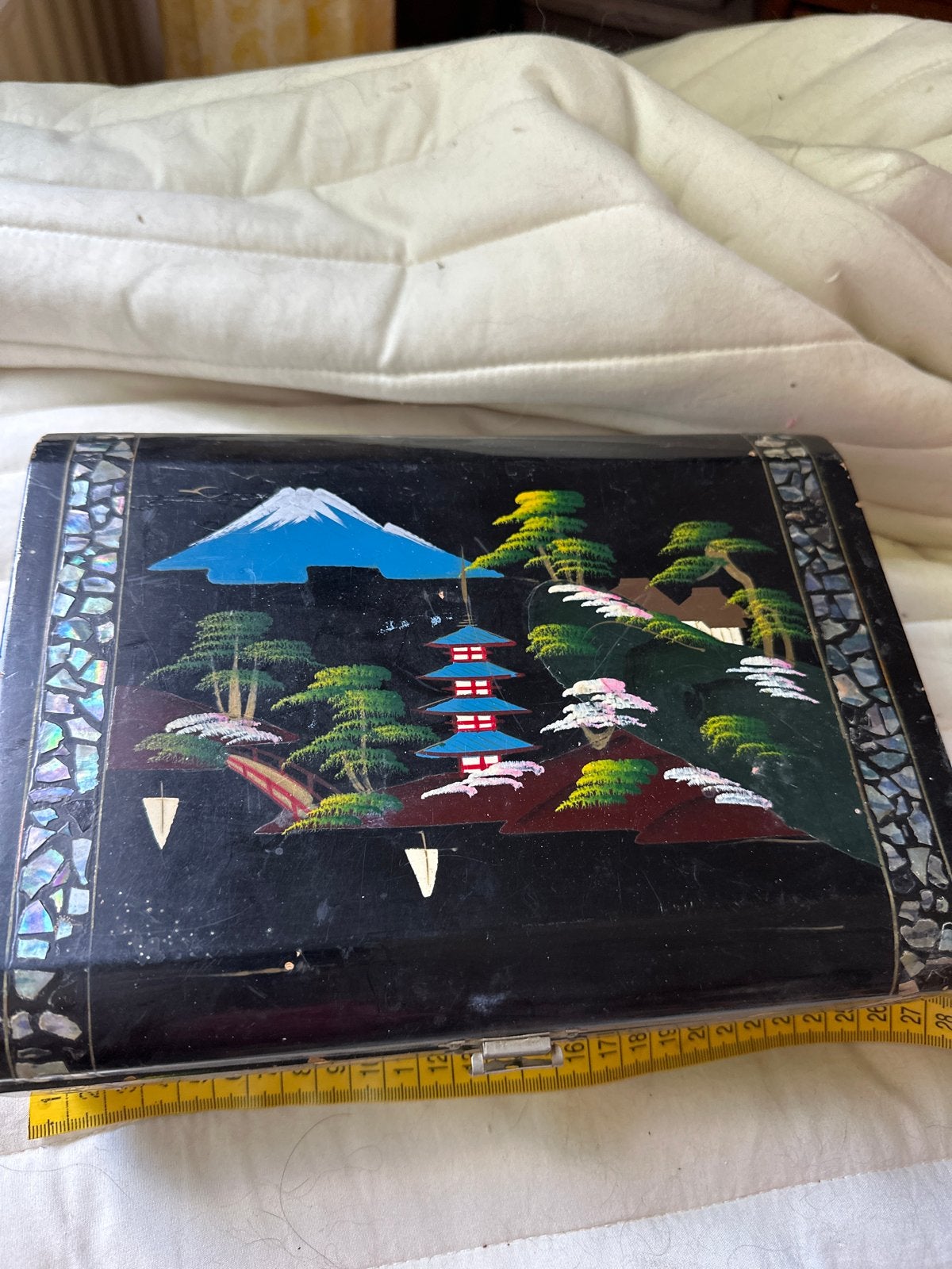 Vintage Japanse Muziekdoos met Parelmoer Inleg - Te Reparere, Ophalen