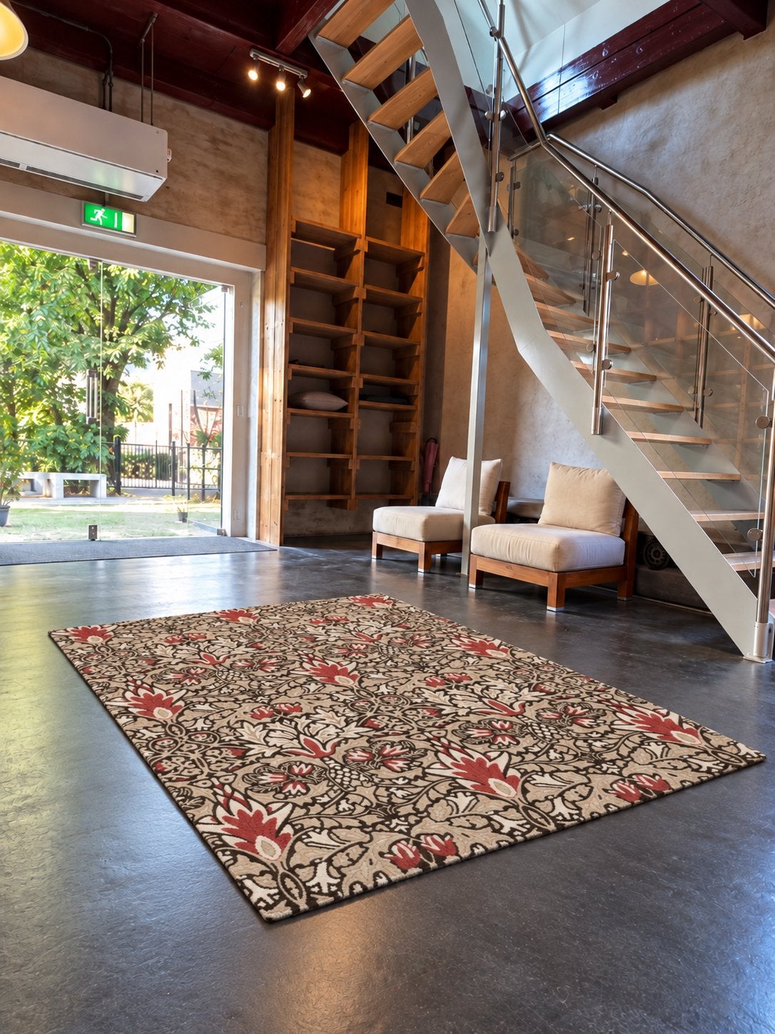 Brink en Campman tapijt Morris & Co Chocolate Spice 127200, Ophalen, Rood, 150 tot 200 cm, Rechthoekig