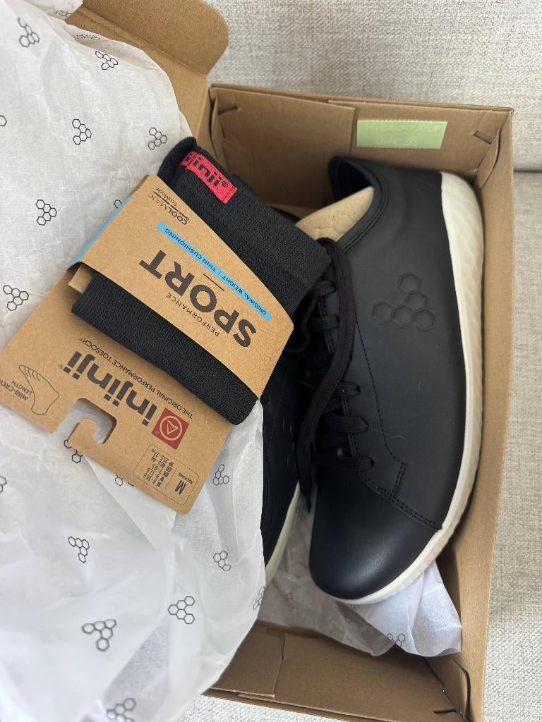 Vivobarefoot Geo Court IV Obsidian (maat 41), Ophalen, Vivobarefoot, Zwart, Sneakers of Gympen