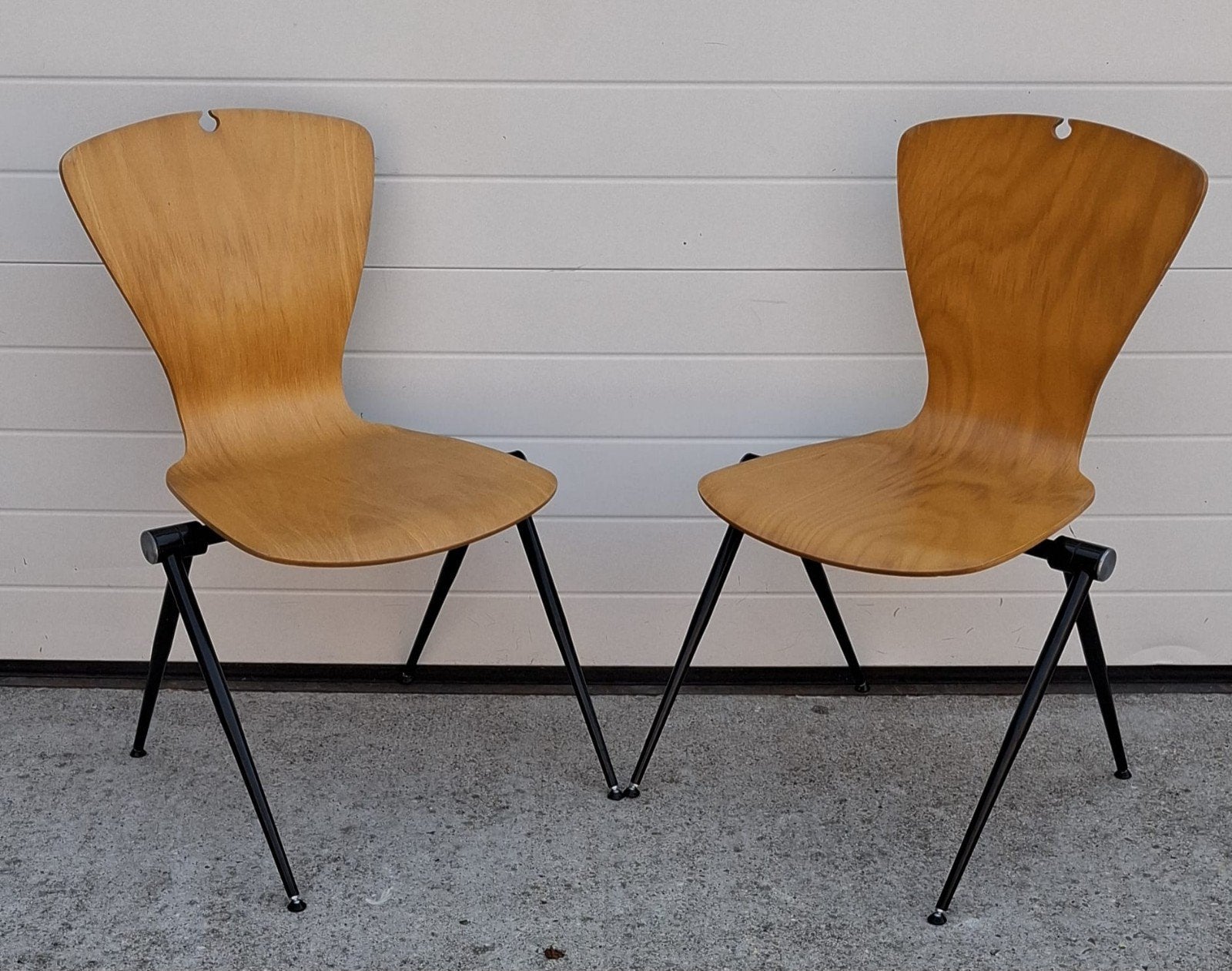 Nog 8 x Vintage schoolstoelen Galvanitas stoelen hout cafe, Huis en Inrichting, Stoelen, Bruin, Ophalen of Verzenden, Zo goed als nieuw