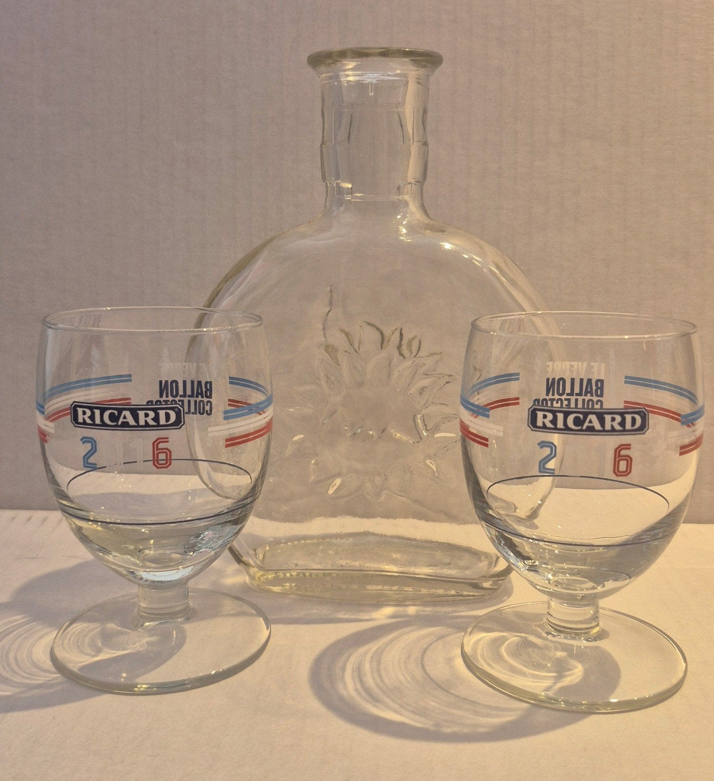 Ricard setje (C), Ophalen of Verzenden, Zo goed als nieuw, Borrel- of Shotglas