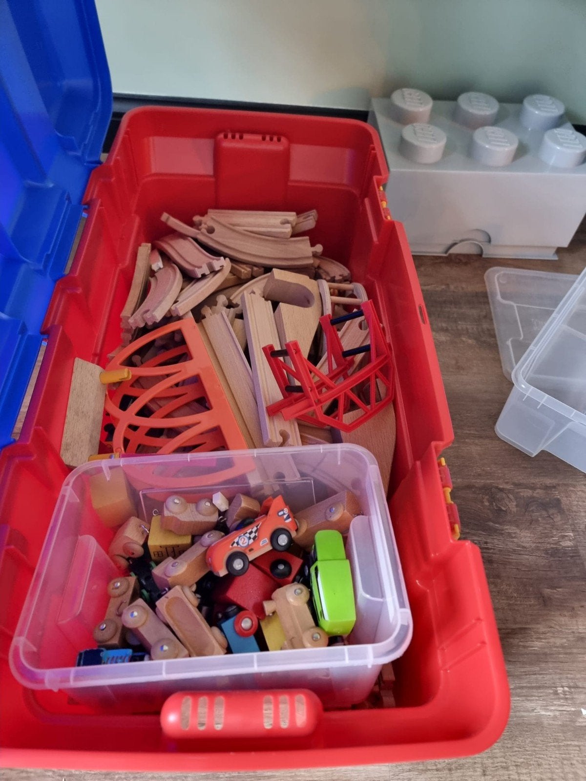 Brio Treinbaan met opbergbak, Ophalen, Gebruikt