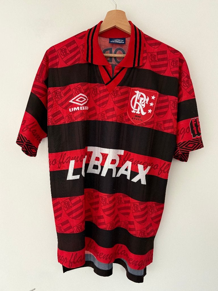 Origineel Flamengo Voetbalshirt 1995-1996 Umbro Retro size L, Ophalen of Verzenden, Zo goed als nieuw, Buitenlandse clubs, Shirt