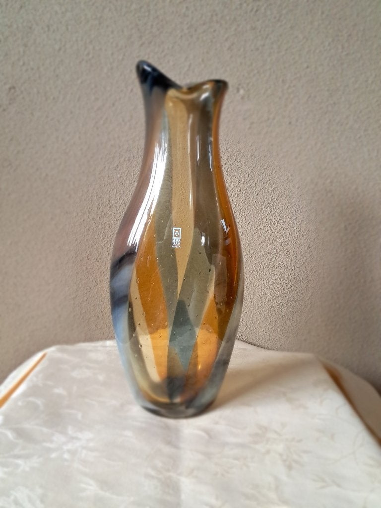 Mdina glass - vaas - glas, Antiek en Kunst, Ophalen of Verzenden