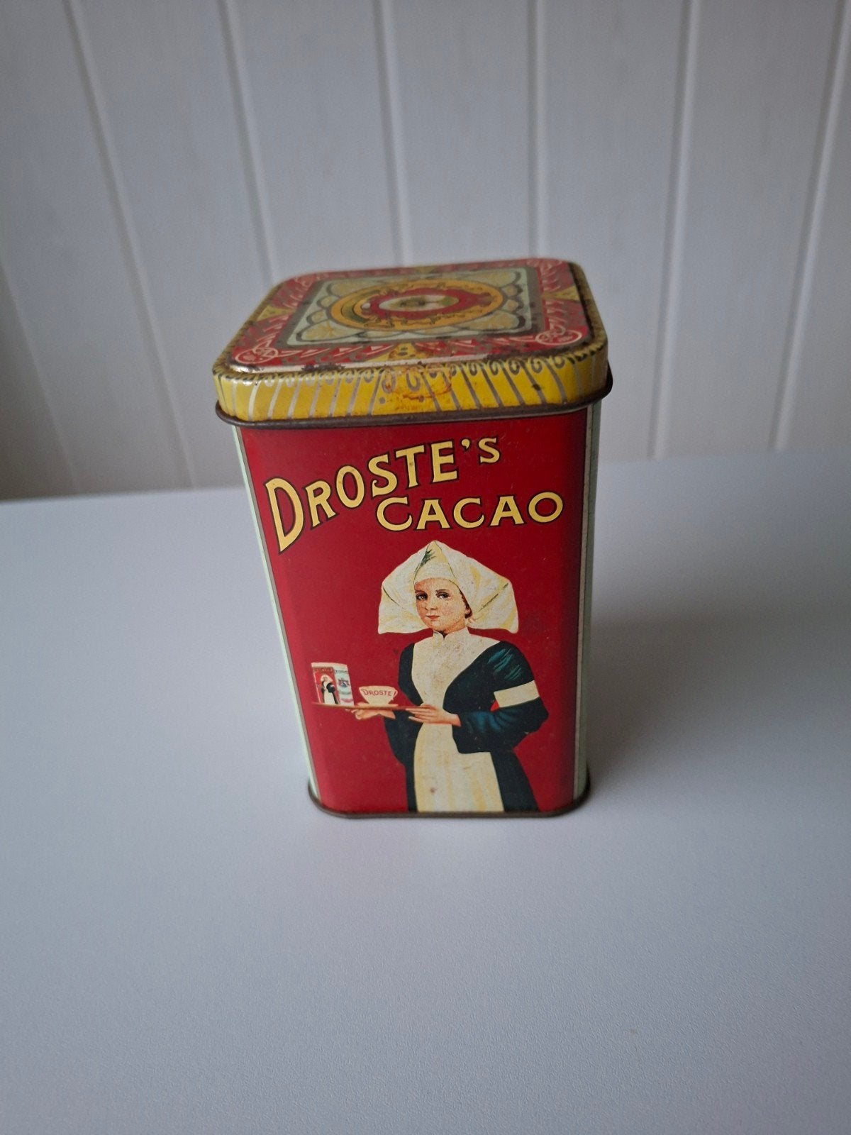 Vintage Droste Cacao blik met inhoud, Ophalen of Verzenden, Gebruikt, Overige, Droste