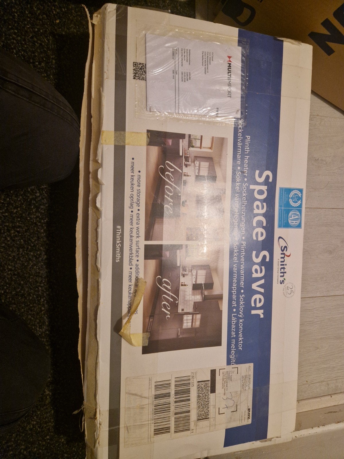 Smiths Space Saver 80 Plintkachel - Nieuw in doos, Ophalen, Minder dan 30 cm, Minder dan 60 cm, Minder dan 200 watt