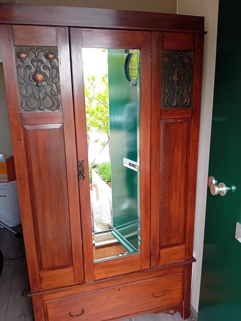 Art Nouveau garderobekast, Antiek en Kunst, Ophalen