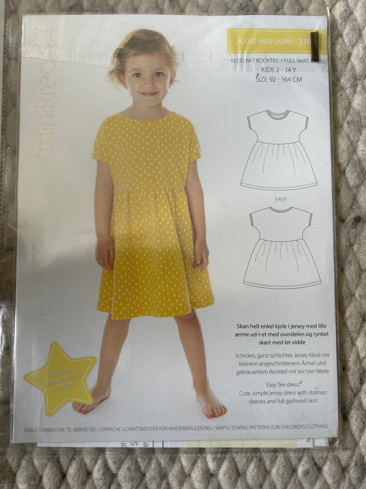 Minikrea Patroon 330: Jurk met Rokdeel voor Kinderen, Overige merken, Overige typen, Kind, Nieuw
