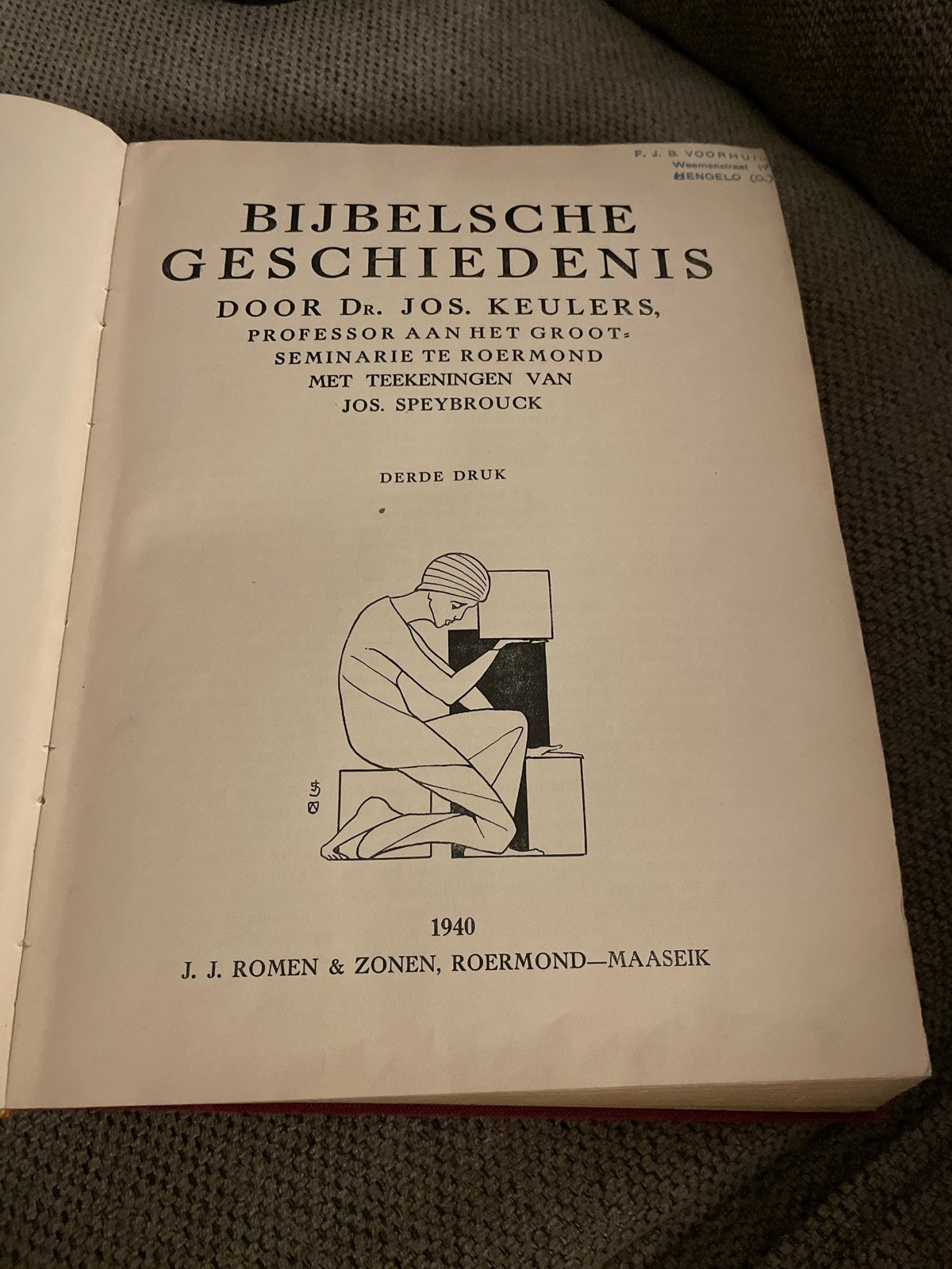 Bijbelsche Geschiedenis door Dr. Jos. Keulers (1940), Ophalen of Verzenden