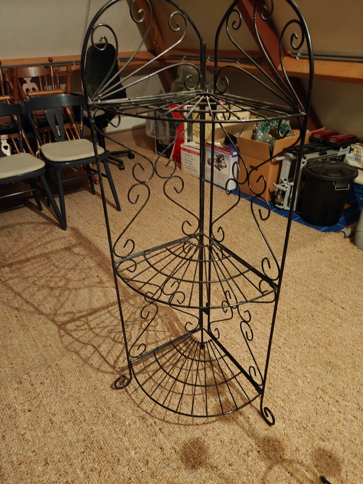 Metalen inklapbaar hoekrekje - decoratief en praktisch, Ophalen, Gebruikt