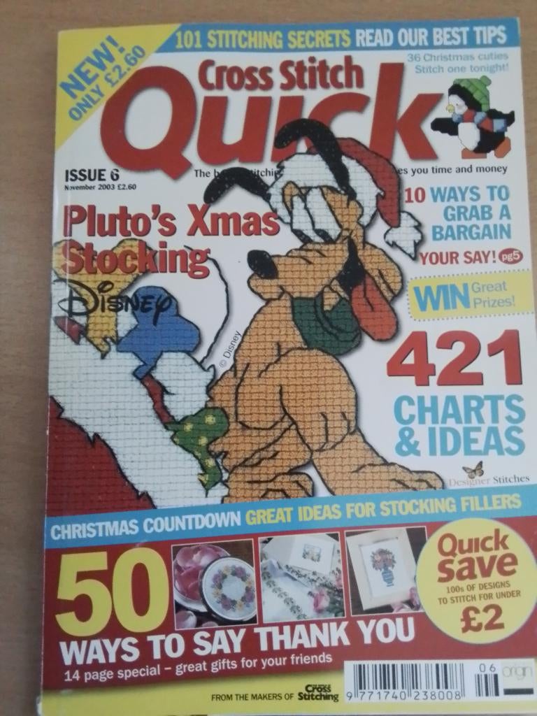 Cross stitch Quick november 2003, Hobby en Vrije tijd, Ophalen of Verzenden, Zo goed als nieuw, Handborduren, Patroon