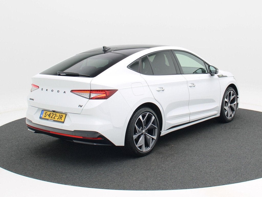 Skoda Enyaq Coupé iV 80 RS | Panoramadak | Full LED | Canto, Automaat, Gebruikt, Wit, Origineel Nederlands