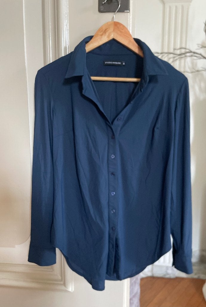 Studio Anneloes poppy blouse donkerblaue, Maat 38/40 (M), Studio Anneloes, Zo goed als nieuw, Verzenden