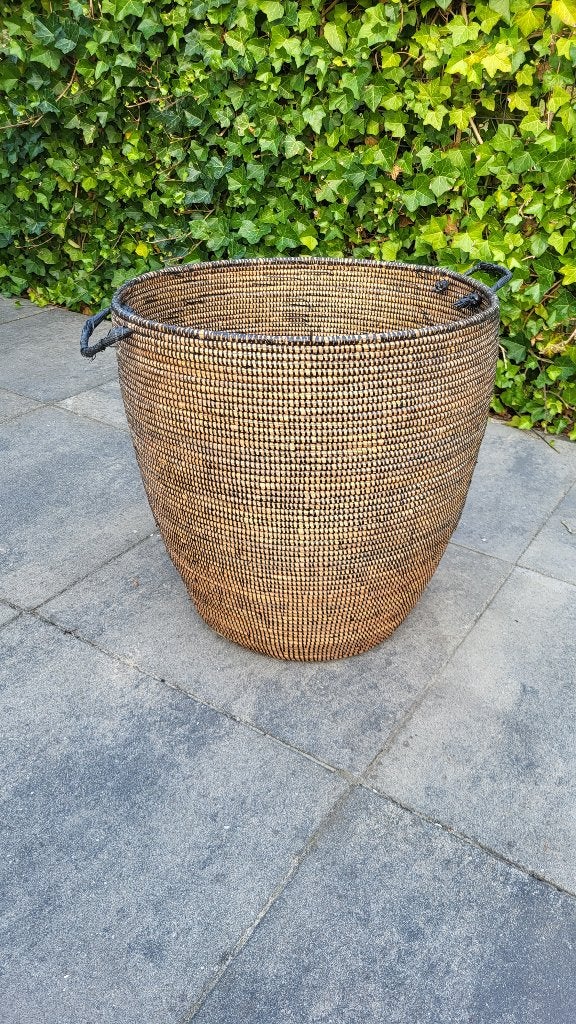 Rotan mand XL, Ophalen, Gevlochten, Rond, Zo goed als nieuw