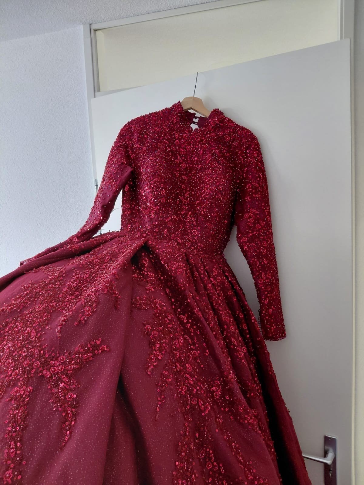 Henna Dames Jurk Donkerrood maat S / M, Kleding | Dames, Overige typen, Gedragen, Rood, Ophalen
