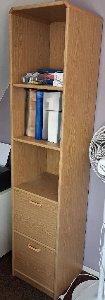 complete set van bureau met ladeblok en kast, Ophalen, 160 cm, Gebruikt, Hout