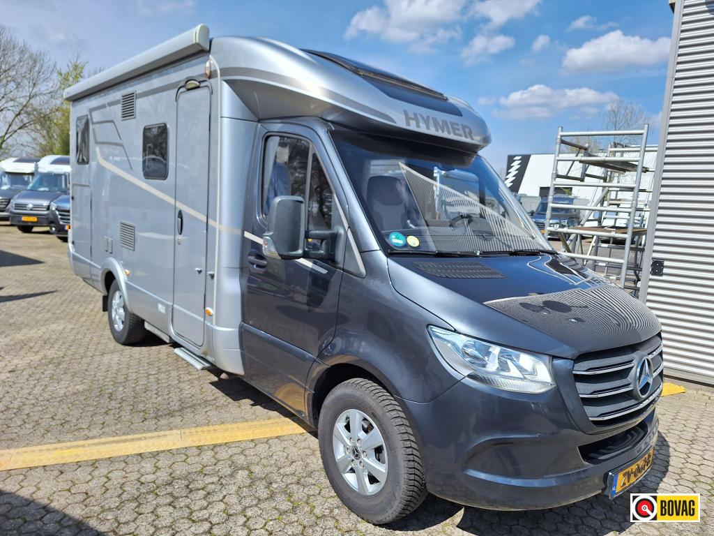 Hymer B-MCT 580 2019 2 APARTE BEDDEN+LEVELSYSTEEM, Caravans en Kamperen, Campers, Automaat, Chemisch toilet, Luifel, Ringverwarming