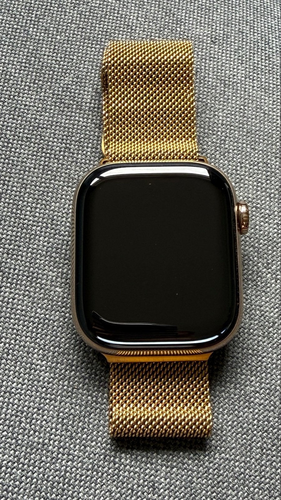 Burga Gouden Milanese Loop Bandje Apple Watch (38-42mm), Ophalen of Verzenden, Gebruikt, Geel, IOS