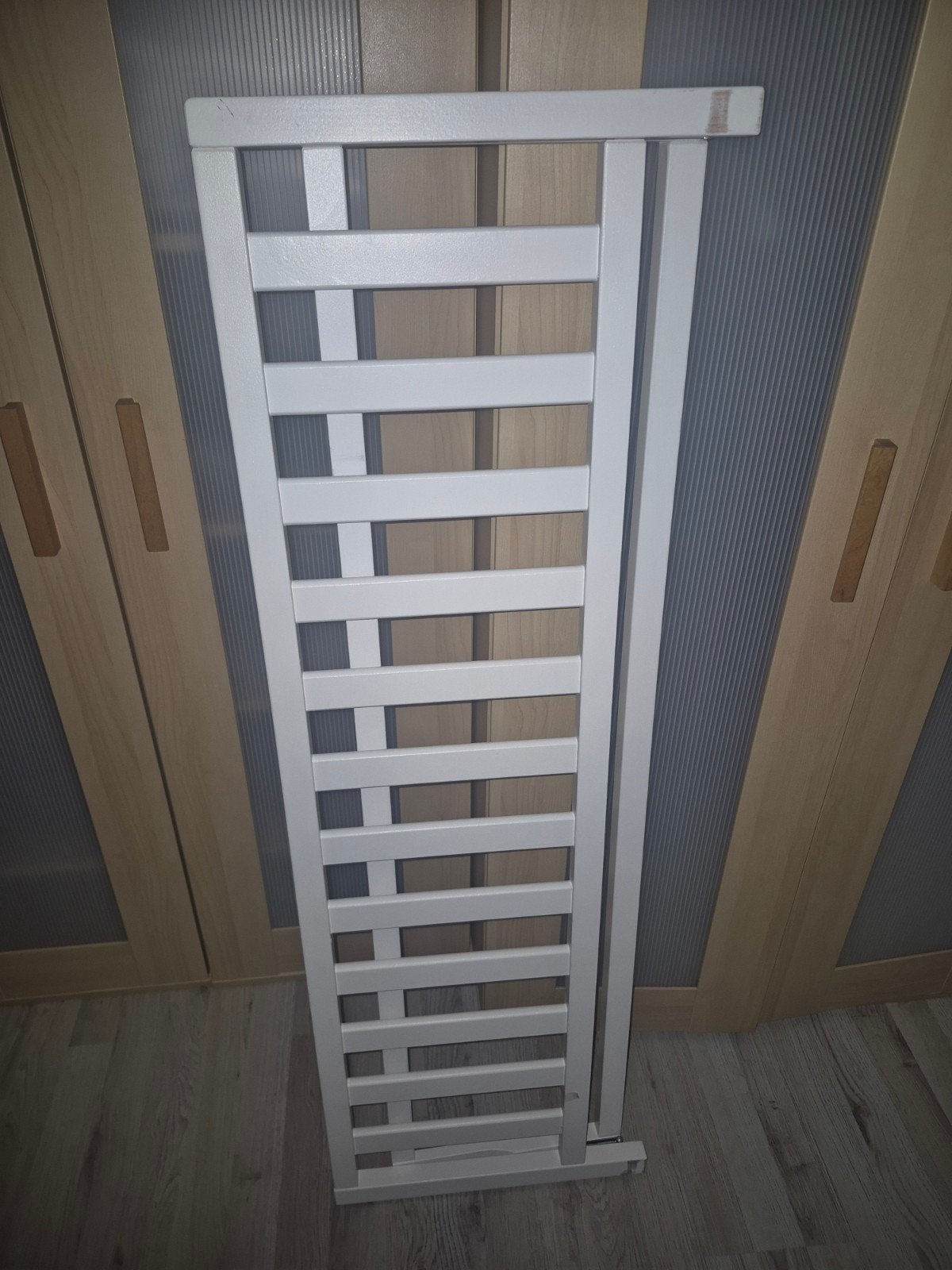 Wit houten kinderhekje - Veiligheid voor je kleintje, Ophalen, Gebruikt, 100 tot 115 cm, Klemhekje