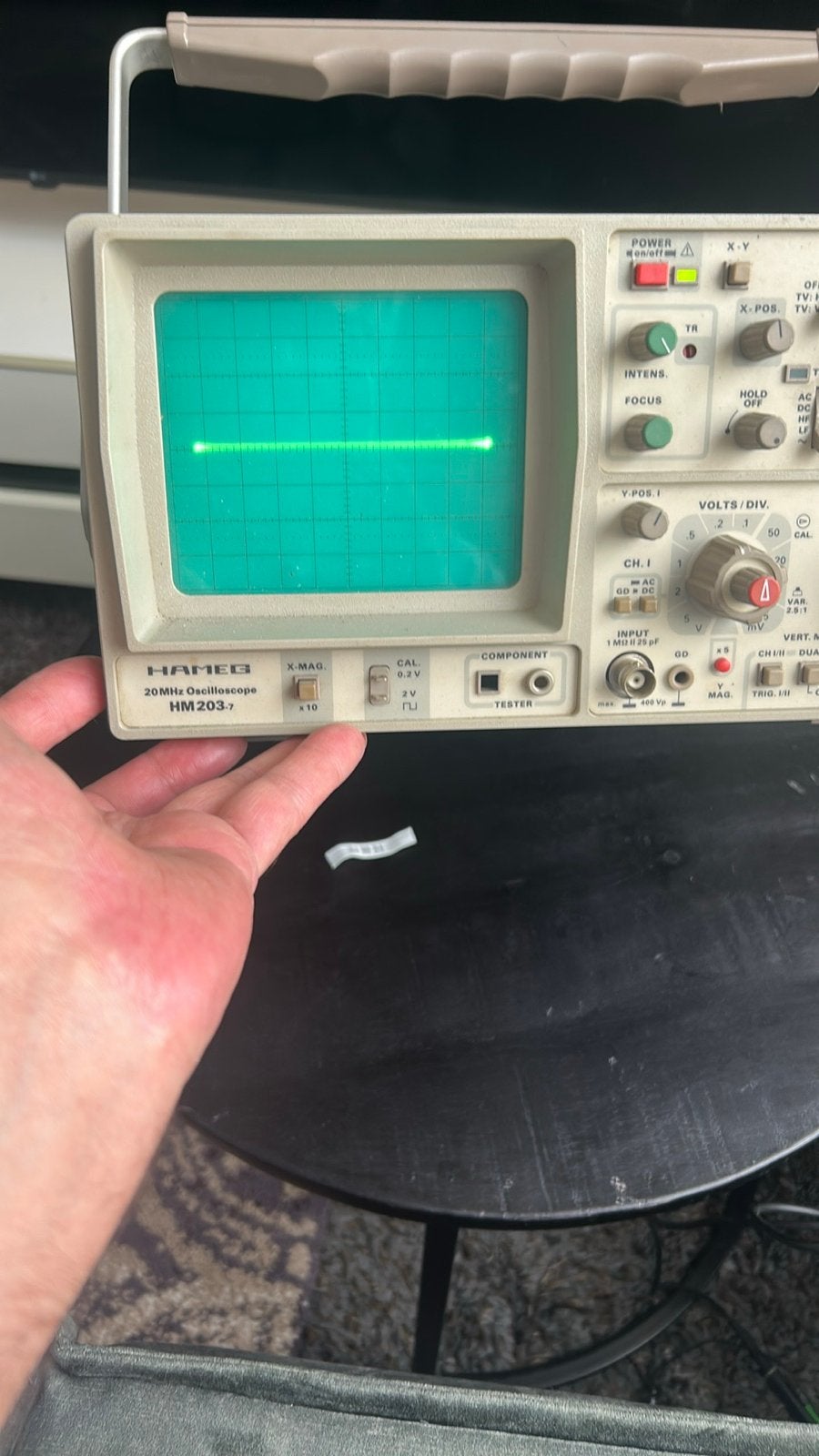 HAMEG HM203-7 20MHz Oscilloscope - Gebruikt, Ophalen of Verzenden, Gebruikt, Overige meters