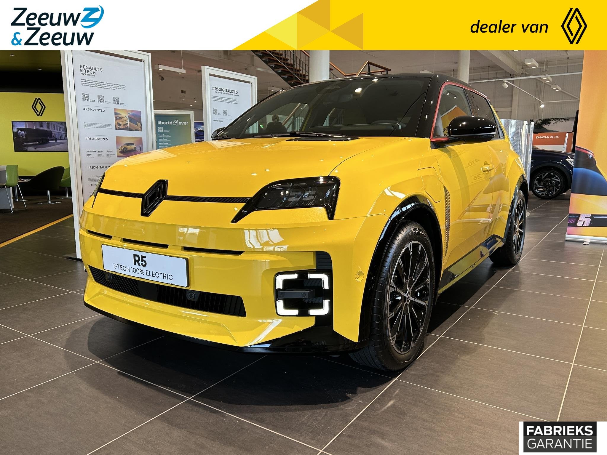 Renault 5 (Z&Z Renault Private Lease actie vanaf €531,-) c, Auto's, Stof, 1429 kg, Geel, Nieuw