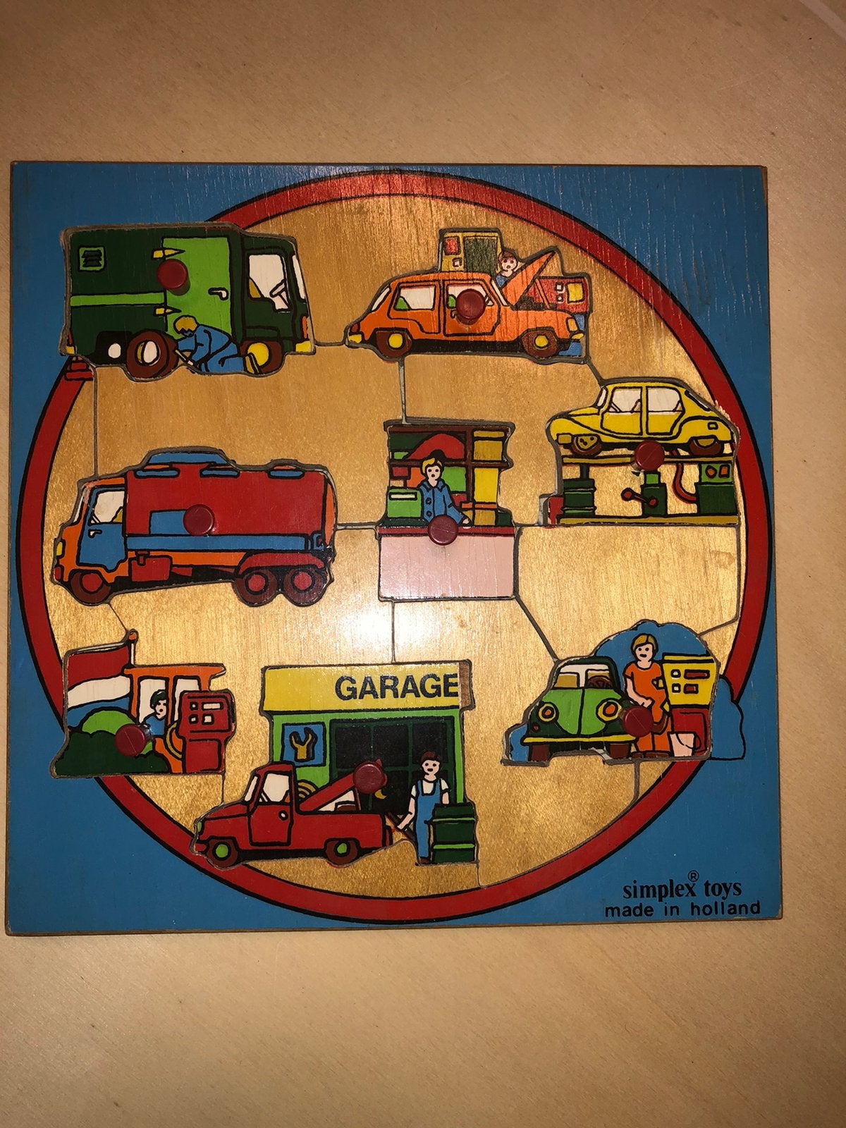 Houten puzzel, Ophalen of Verzenden, Minder dan 10 stukjes, Gebruikt, Van hout