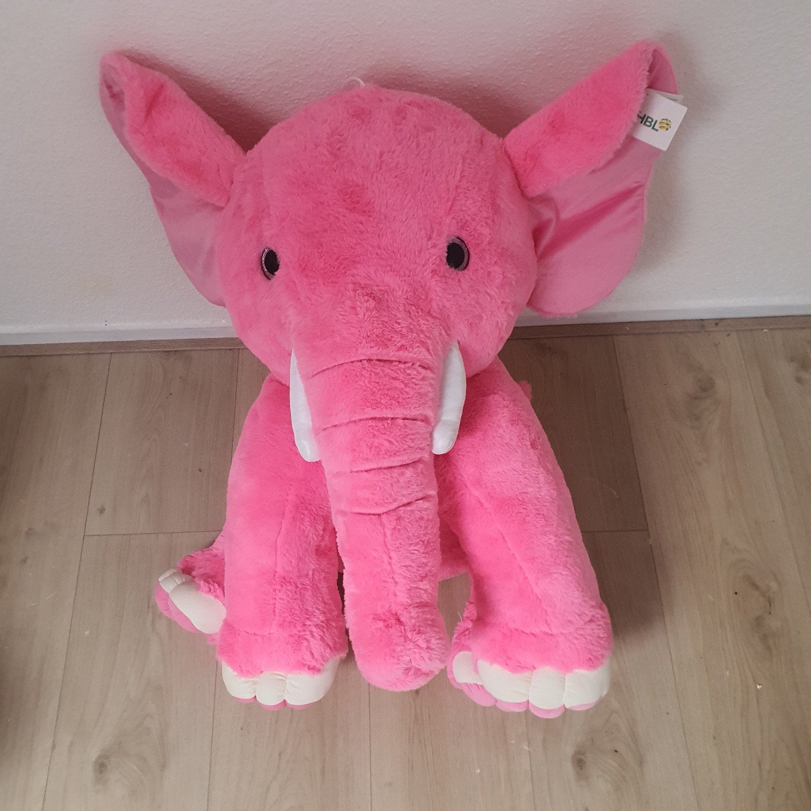 Grote roze olifant knuffel, Overige merken, Overige karakters, Ophalen of Verzenden, Zo goed als nieuw