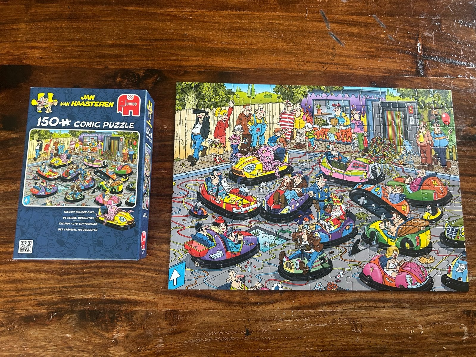 Jan van Haasteren Comic Puzzle - 150 stukjes botsauto's, Ophalen of Verzenden, Gebruikt