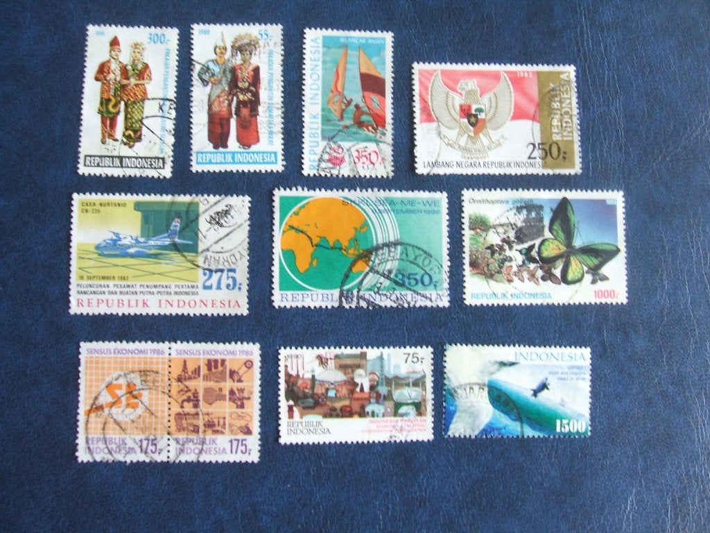 Indonesie diverse zegels, Ophalen of Verzenden, Gestempeld, Zuidoost-Azië