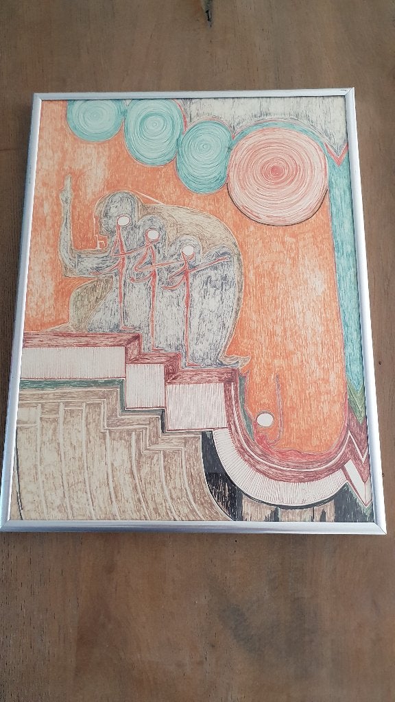 Elsa Wilder  Picasso zeldzaam, Antiek en Kunst, Figuren, Papier/karton, Ophalen of Verzenden, Gesigneerd