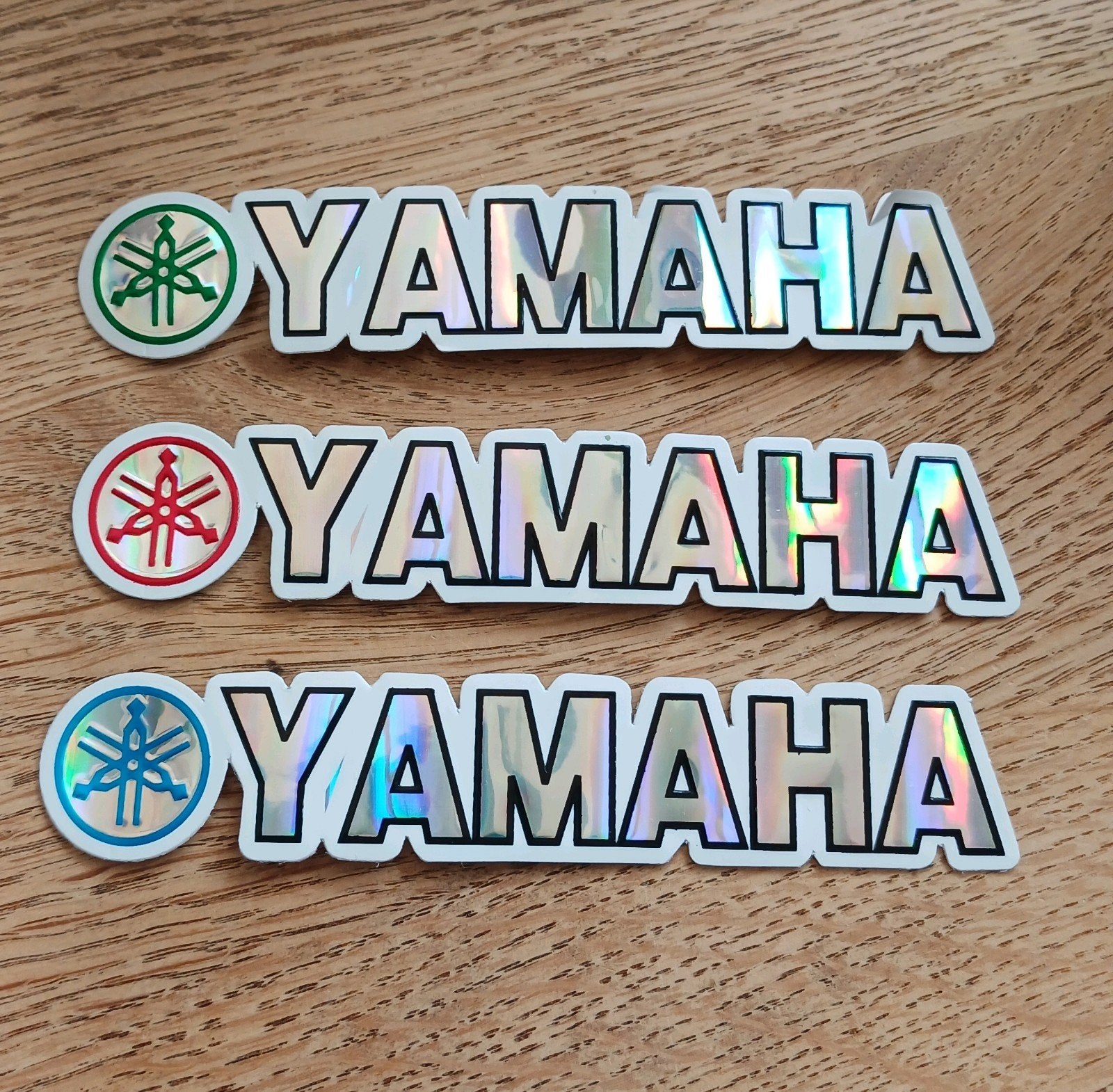 Sticker Motor Yamaha  reliëf embossed glimmend 1,10 p st., Ophalen of Verzenden, Nieuw, Auto of Motor