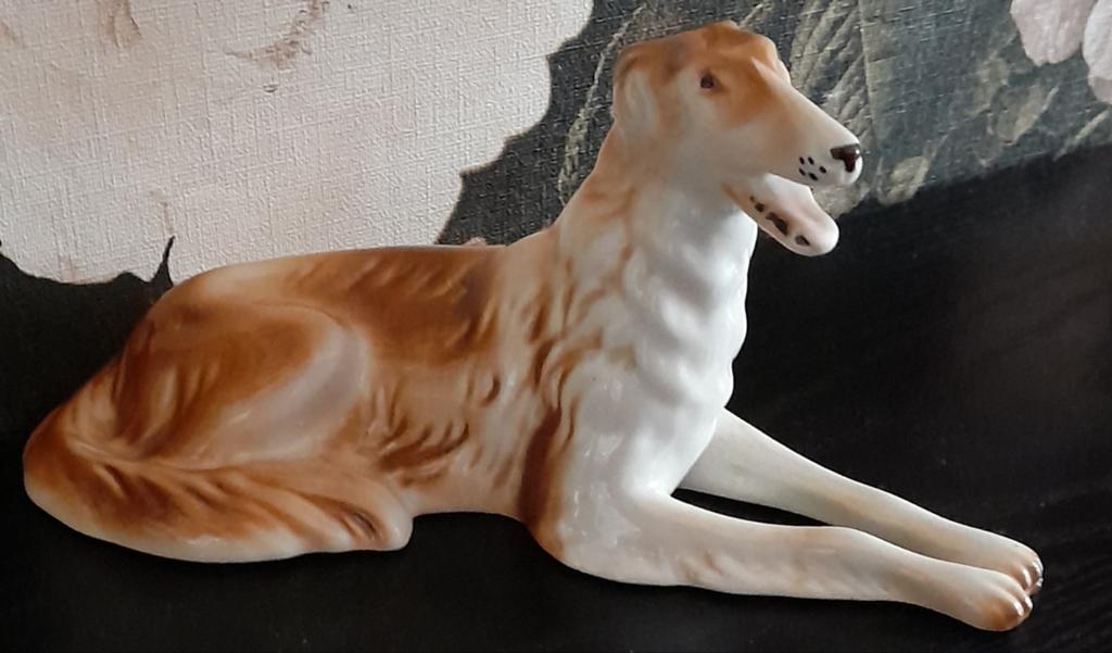 Prachtige grote Barzoi windhond beeldje, Ophalen of Verzenden