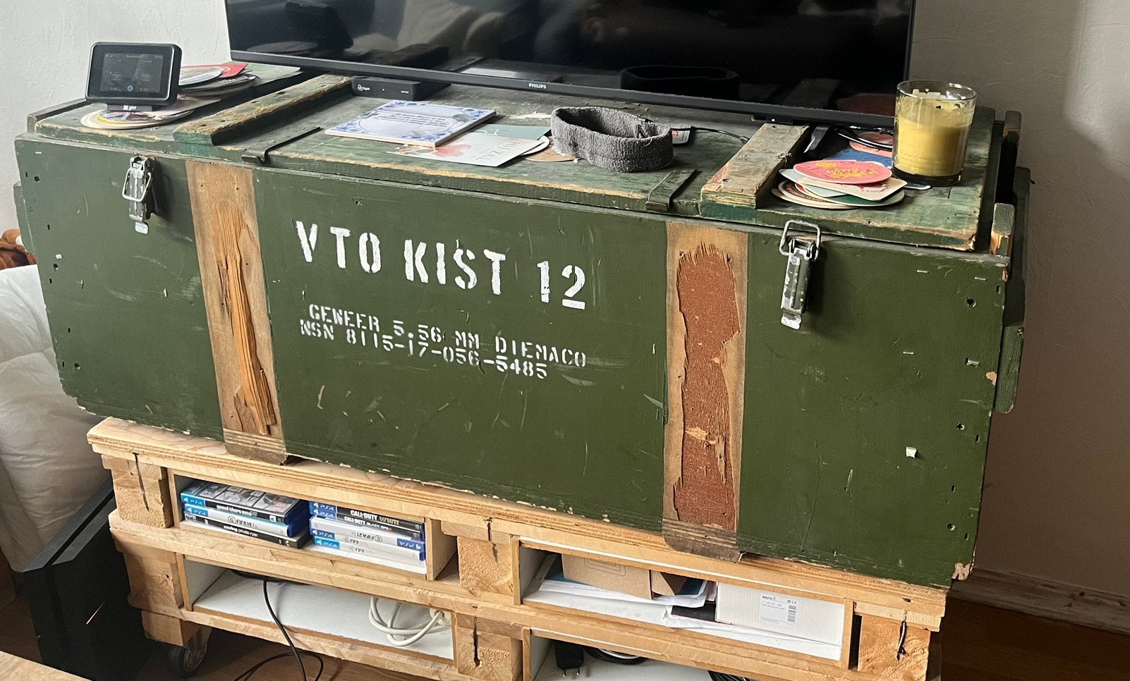 Groene Legerkist, Ophalen, 50 – 75, 100 tot 150 cm, Zo goed als nieuw