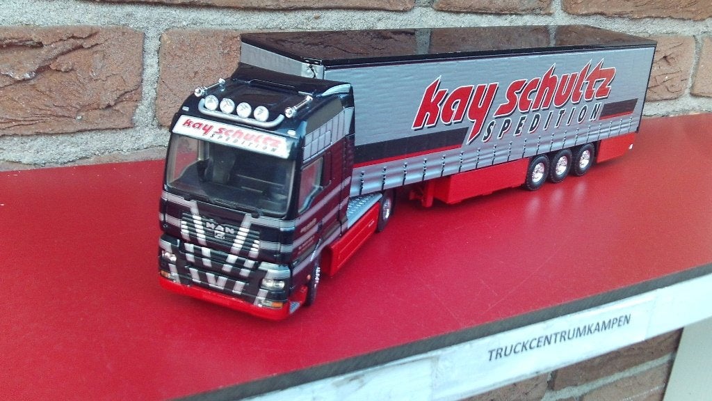 Tekno  Man  4 x 2  met  Tautliner  van  Kay  Schuttz, Ophalen of Verzenden, Zo goed als nieuw, Bus of Vrachtwagen, Tekno