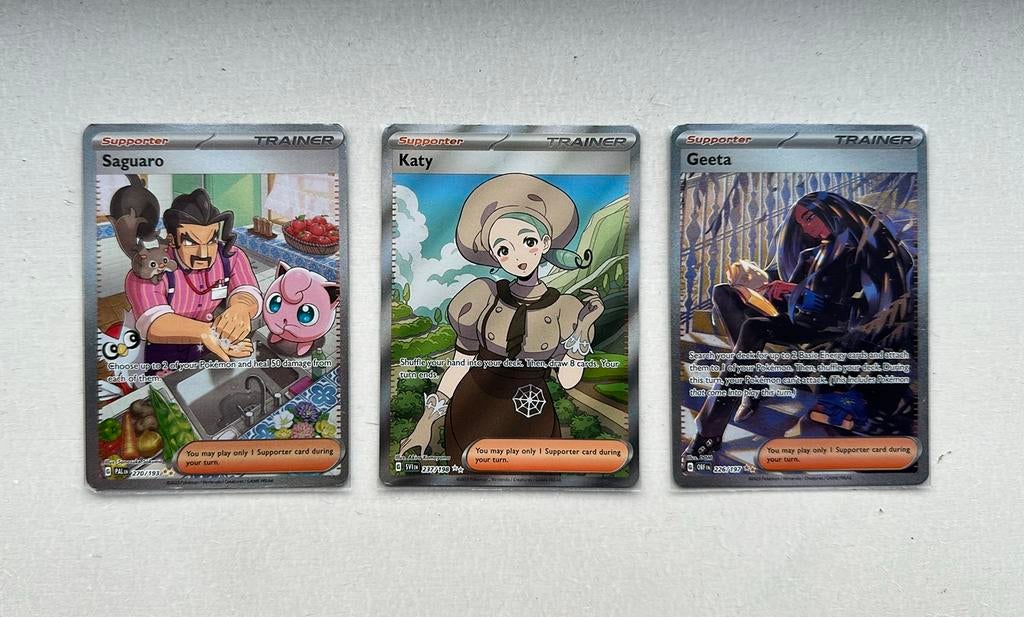 Pokemon trainer kaarten, Ophalen of Verzenden, Zo goed als nieuw, Meerdere kaarten
