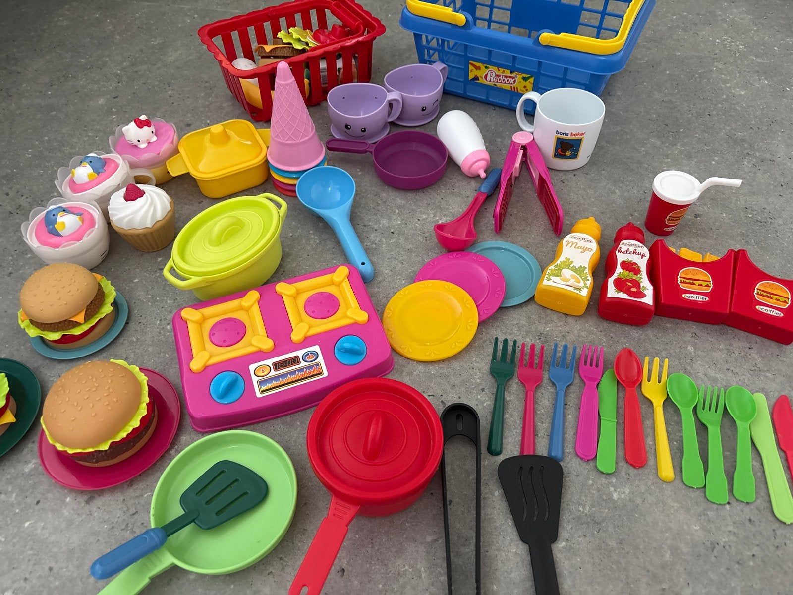 Uitgebreide Plastic Eten Keuken Speelset, Ophalen of Verzenden, Gebruikt, Jongen of Meisje