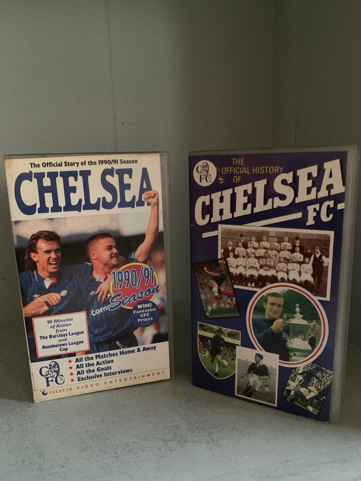 Chelsea FC VHS: Seizoen 1990/91 & Officiële Geschiedenis, Verzamelen, Ophalen of Verzenden, Gebruikt, Buitenlandse clubs, Overige typen