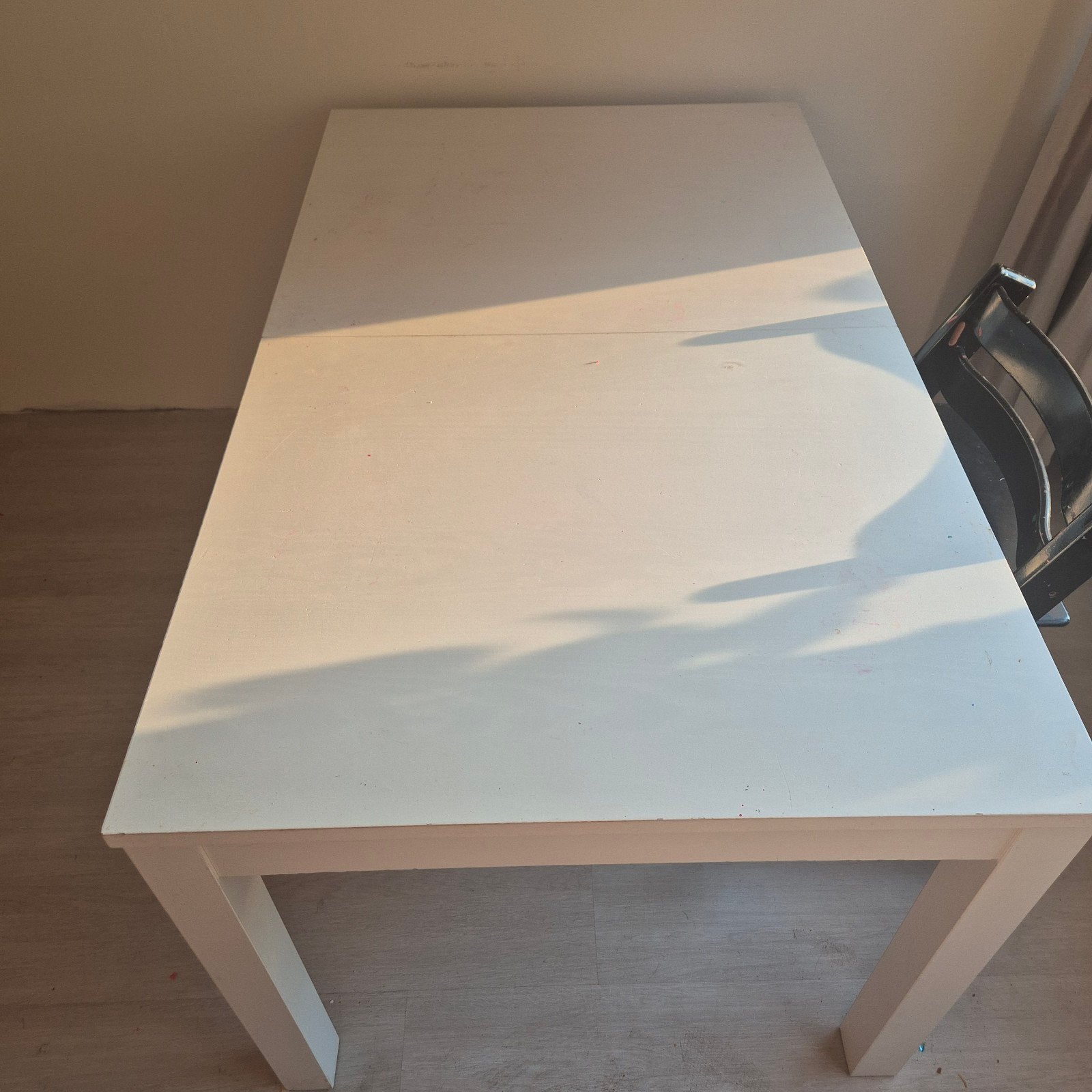 Uitschuifbare eettafel 140/180/220x85 cm met gebruikssporen, Ophalen, Gebruikt, 200 cm of meer, 50 tot 100 cm