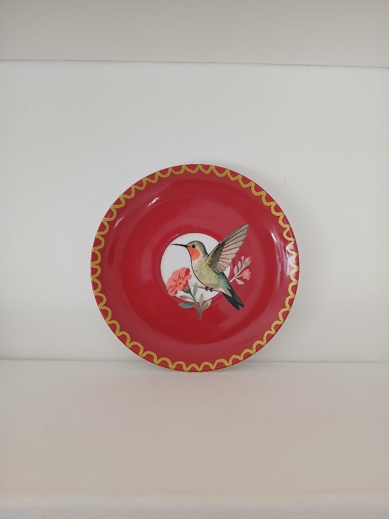 sierbordje kolibri rood, Meerkleurig, Overige materialen, Overige stijlen, Nieuw