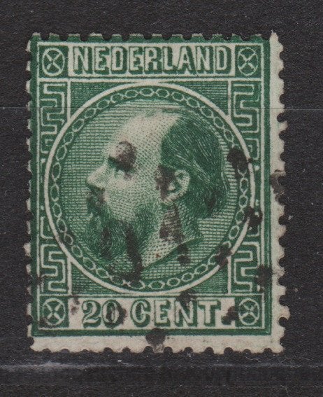 NVPH Nederland 10 puntstempel 91 ROTTERDAM Willem III 1867, Postzegels en Munten, Ophalen of Verzenden, T/m 1940, Gestempeld