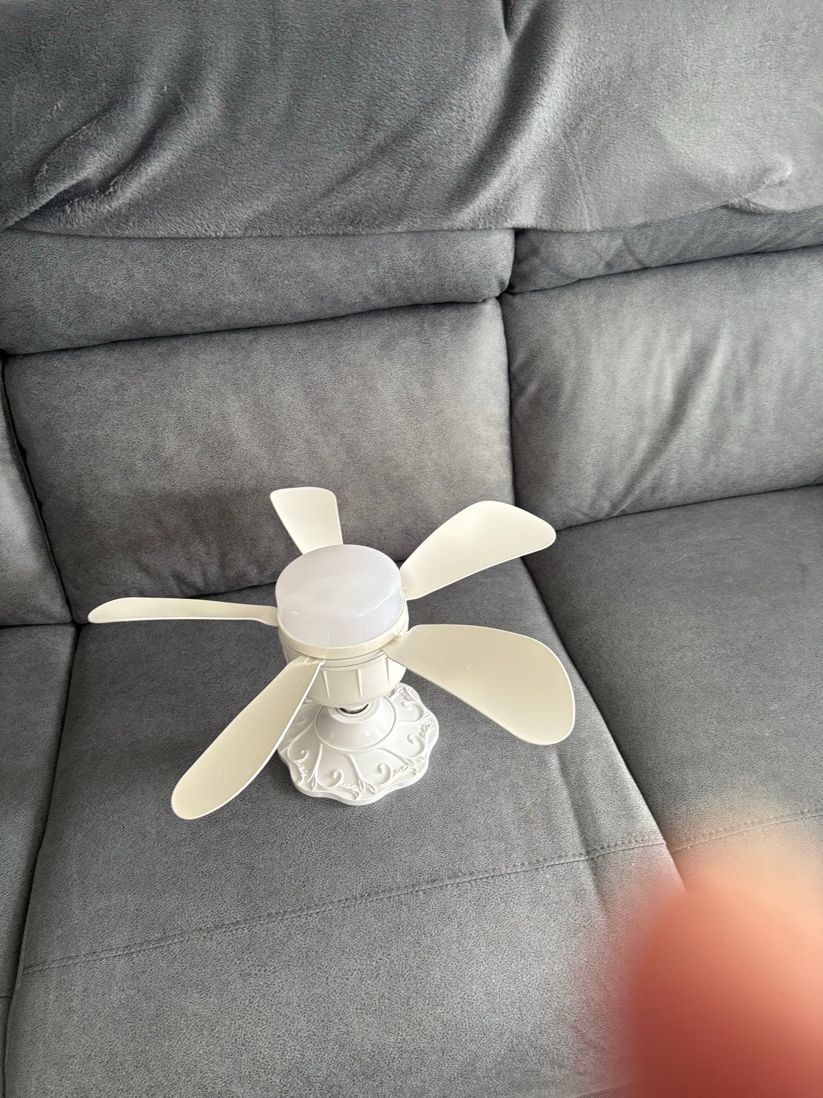 Mini Plafondventilator met Afstandsbediening en LED, Ophalen of Verzenden, Ventilator met afstandsbediening, Zo goed als nieuw