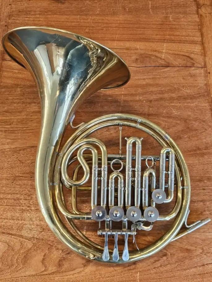 Schenkelaars Bb/F Compensated Double French Hoorn, Muziek en Instrumenten, Blaasinstrumenten | Hoorns, Ophalen, Gebruikt, Bes-hoorn