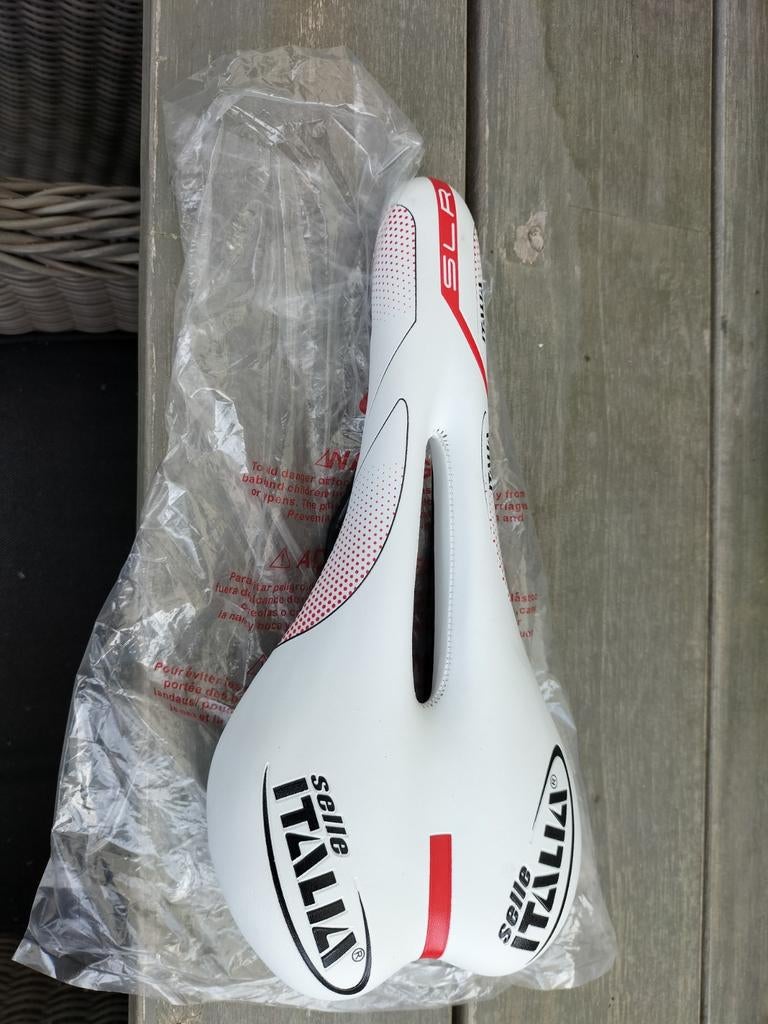 Selle Italia SLR Fietszadel - Wit/Rood - Nieuw in verpakking, Ophalen of Verzenden, Selle Italia, Zadel, Racefiets
