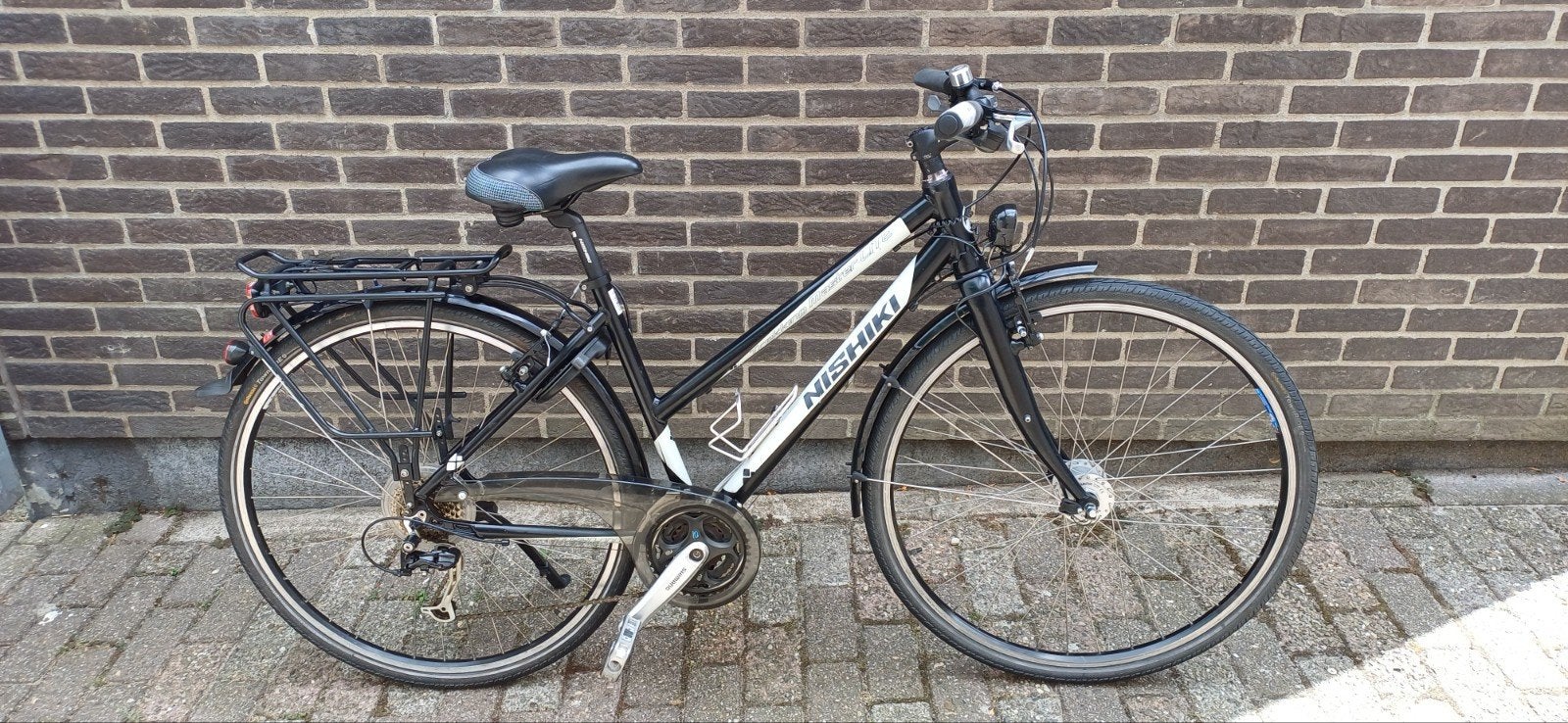 Nishiki dames trekkingbike, 28 inch, Gebruikt, Velgrem, Minder dan 47 cm