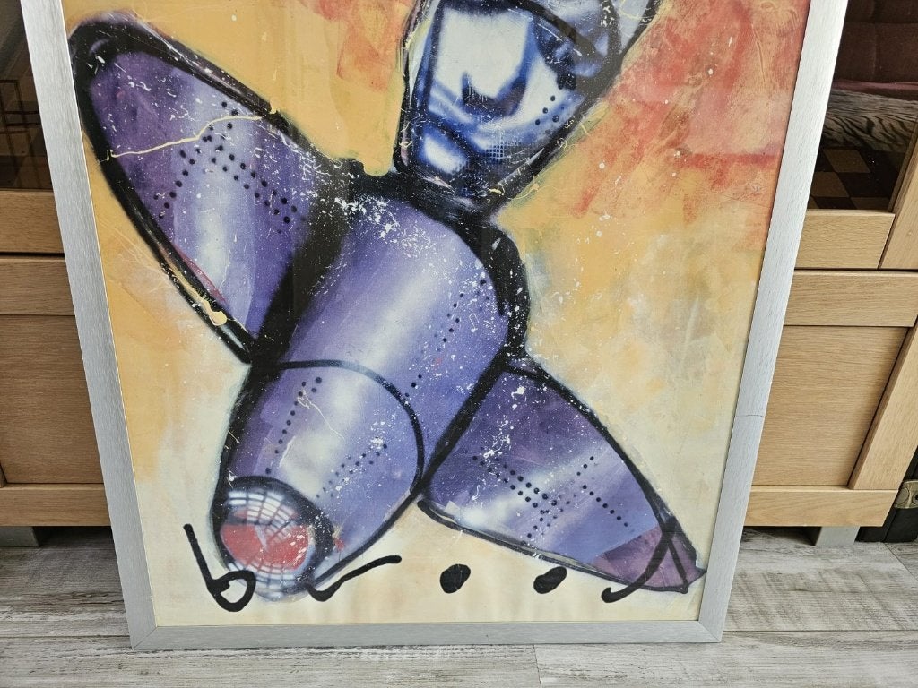 # Herman Brood vliegtuig art print - poster. Groot formaat, Ophalen, Gebruikt, A1 t/m A3, Overige onderwerpen